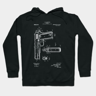 1911 Pistol Patent (white) Hoodie